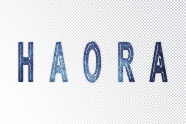 Haora harfleri, Haora samanyolu harfleri, saydam arkaplan, kırpma yolu