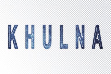 Khulna harfleri, Khulna samanyolu harfleri, şeffaf arkaplan, kırpma yolu