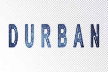 Durban harfleri, Durban samanyolu harfleri, şeffaf arkaplan, kırpma yolu