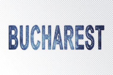 Bükreş harfleri, Bükreş samanyolu mektupları, şeffaf arka plan, kırpma yolu