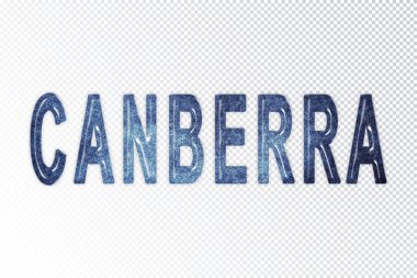 Canberra harfleri, Canberra samanyolu harfleri, saydam arkaplan, kırpma yolu