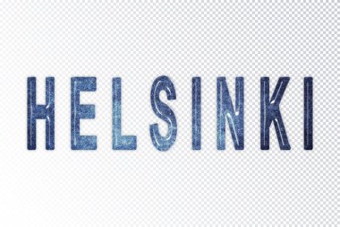 Helsinki harfleri, Helsinki samanyolu harfleri, şeffaf arkaplan, kırpma yolu