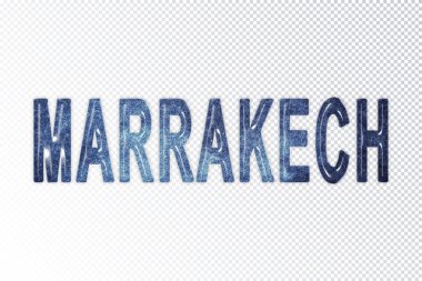 Marakeş harfleri, Marakeş samanyolu harfleri, şeffaf arkaplan, kırpma yolu