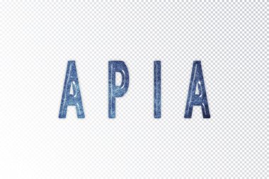 Apia harfleri, Apia samanyolu harfleri, şeffaf arkaplan, kırpma yolu