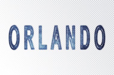 Orlando harfleri, Orlando samanyolu harfleri, saydam arkaplan, kırpma yolu