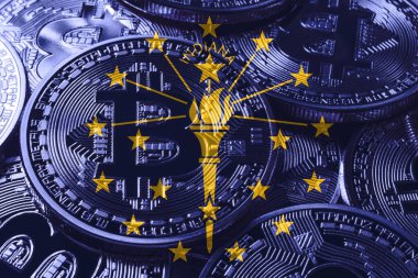Indiana Bitcoin bayrağı, Indiana kripto para birimi konsepti