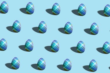 Renkli Paskalya yumurtası kalıbı, minimum Paskalya konsepti