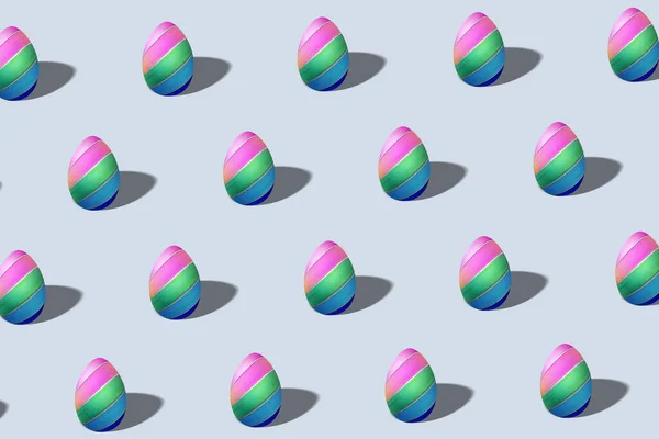 Modern Colorful Easter egg pattern made, multicolored Egg, Minimal Easter concept