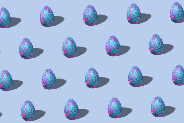 Colorful Easter egg pattern made, Happy Easter, Minimal Easter concept