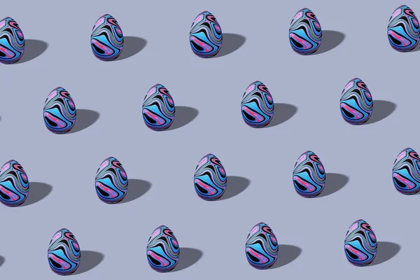 Colorful Easter egg pattern made, vivid egg, Liquid marble, Minimal Easter concept