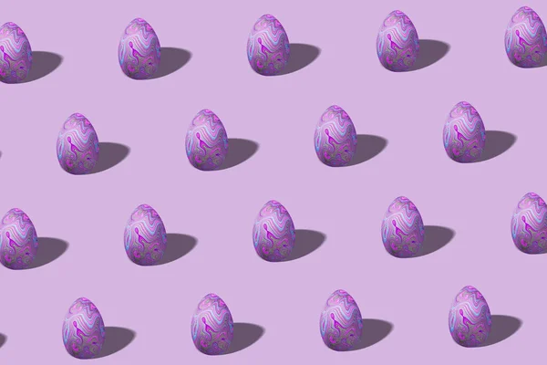 Pastel Easter egg pattern made, trendy style egg, Minimal Easter concept