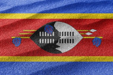 Eswatini kum bayrağı, milli bayrak kum arka planı