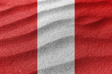 Peru kum bayrağı, ulusal bayrak kum arka planı