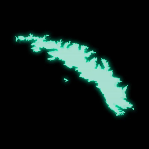 Карта Південної Джорджії Південних Сандвічевих Островів Старовинний Зелений Екран Комп — стокове фото