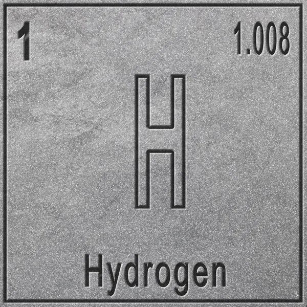 Elemento Químico Hidrogênio Sinal Com Número Atômico Peso Atômico Elemento — Fotografia de Stock
