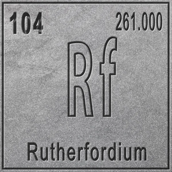 Rutherfordium Kimyasal Elementi Atom Numarası Atom Ağırlığı Ile Imzala Periyodik — Stok fotoğraf