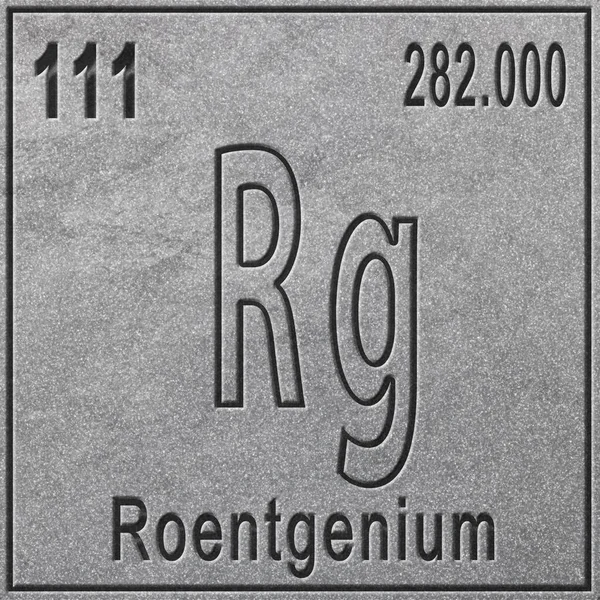 Élément Chimique Roentgenium Signe Avec Numéro Atomique Poids Atomique Élément — Photo