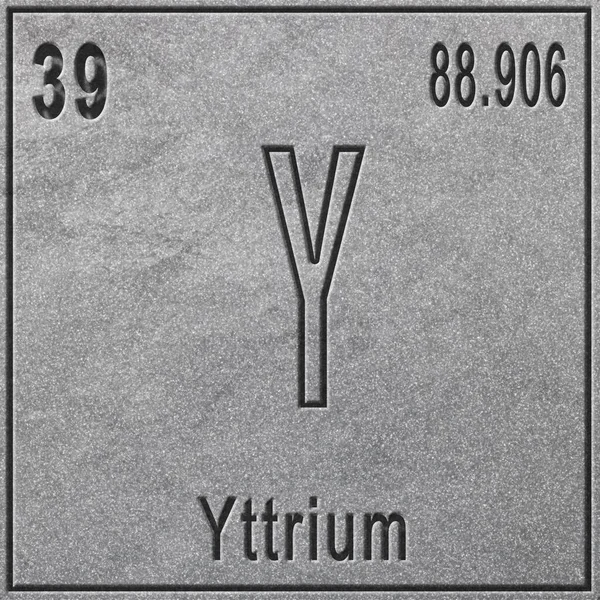 Ittrium Kémiai Elem Jelzés Atomszámmal Atomtömeggel Periódusos Táblázat Elem Ezüst — Stock Fotó