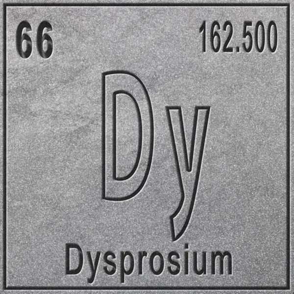 Dysprosium Élément Chimique Signe Avec Numéro Atomique Poids Atomique Élément — Photo