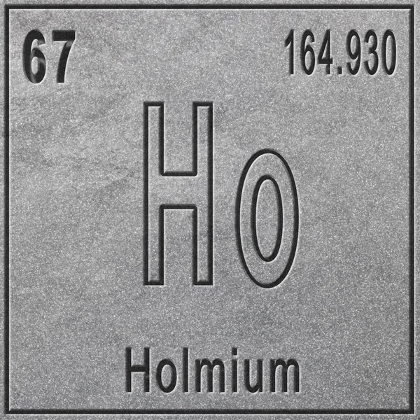 Holmium Chemisches Element Zeichen Mit Ordnungszahl Und Atomgewicht Periodensystem Element — Stockfoto