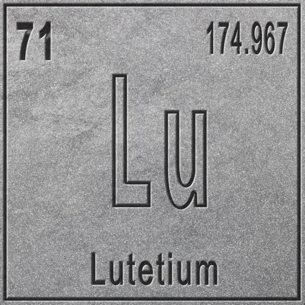 Lutetium Chemisches Element Zeichen Mit Ordnungszahl Und Atomgewicht Periodensystem Element — Stockfoto