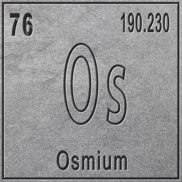 Élément Chimique Osmium Signe Avec Numéro Atomique Poids Atomique Élément — Photo