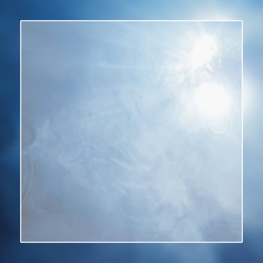 Sualtı arkaplan beyaz sınır çerçevesi, su yüzeyi boş metin kutusu