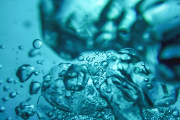 Onderwater Luchtbellen Onderwater Blauwe Achtergrond Bubbels — Stockfoto