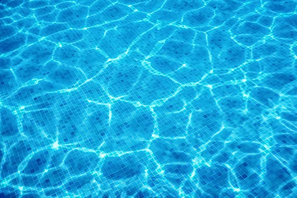 Underwater Swimming Pool Blue Tile Water Ripples Swimming Pool — Stock Photo, Image