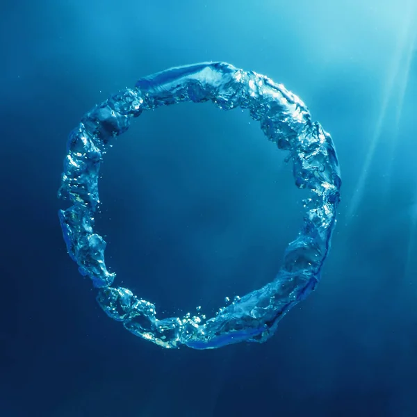 Bubbelring Onder Water Ringbel — Stockfoto