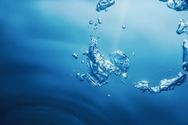 Podwodne Bąbelki Światłem Słonecznym Podwodne Bańki Tła — Zdjęcie stockowe