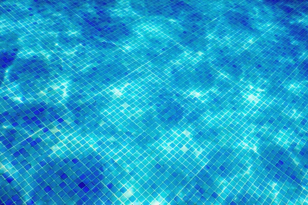 Underwater Swimming Pool Blue Tile Water Ripples Swimming Pool — Stock Photo, Image