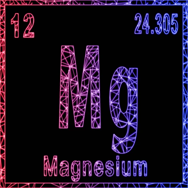 Magnesium Chemical Element Sign Atomic Number Atomic Weight — Φωτογραφία Αρχείου