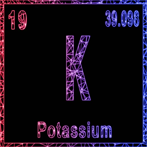 Potassium Chemical Element Sign Atomic Number Atomic Weight — Φωτογραφία Αρχείου