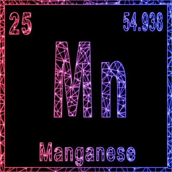 Manganese Chemical Element Sign Atomic Number Atomic Weight — Φωτογραφία Αρχείου