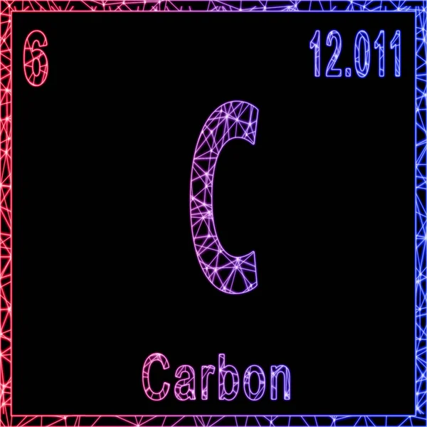 Carbon Chemical Element Sign Atomic Number Atomic Weight — Φωτογραφία Αρχείου