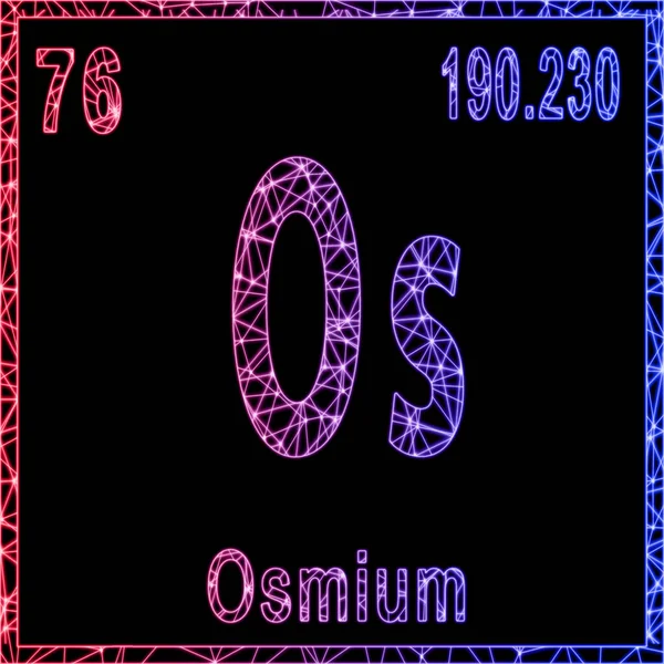 Osmium Chemisches Element Zeichen Mit Ordnungszahl Und Atomgewicht — Stockfoto