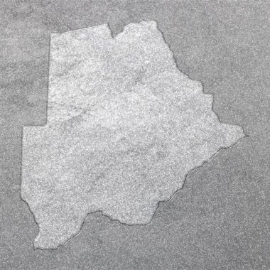 Botswana haritası, gümüş arkaplan, harita arkaplan