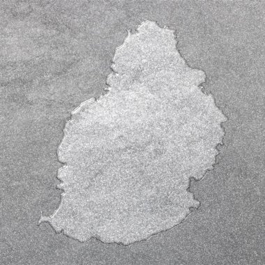 Mauritius haritası, gümüş arkaplan, harita arkaplan