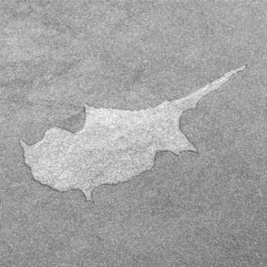 Kıbrıs haritası, gümüş arkaplan, harita arkaplan