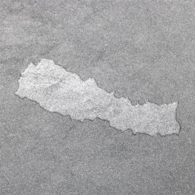 Nepal haritası, gümüş arkaplan, harita arkaplan
