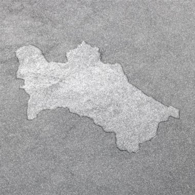 Türkmenistan haritası, gümüş arkaplan, harita arkaplan