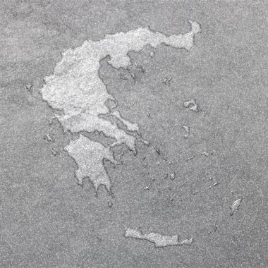 Yunanistan haritası, gümüş arkaplan, harita arkaplan