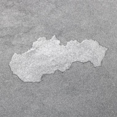 Slovakya haritası, gümüş arkaplan, harita arkaplan
