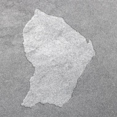 Fransız Guyanası haritası, gümüş arkaplan, harita arkaplan