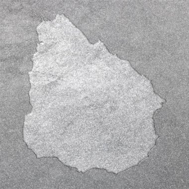 Uruguay haritası, gümüş arkaplan, harita arkaplan