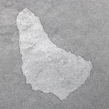 Barbados haritası, gümüş arkaplan, harita arkaplan