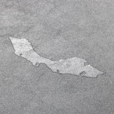 Curacao haritası, gümüş arkaplan, harita arkaplan