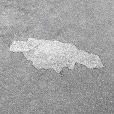 Jamaika haritası, gümüş arkaplan, harita arka plan