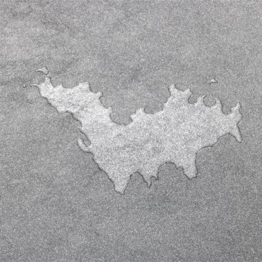 Saint Barthelemy haritası, gümüş arkaplan, harita geçmişi